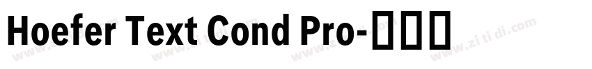 Hoefer Text Cond Pro字体转换 Hoefer Text Cond Pro字体转换